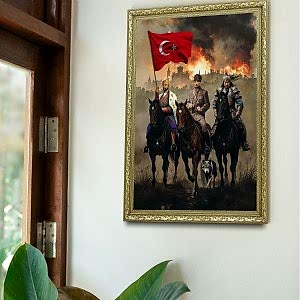 Atatürk 3'lü Önder 60x80 Cm Tablo