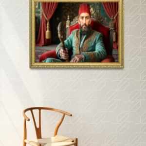 Abdülhamid Han Bastonlu Tablo 60x80 Cm Tablo