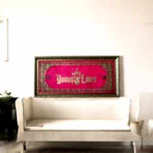 Yunus Emre Çalışma Hat Sanatı Tablo 40x80 Cm