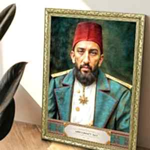 Abdülhamit Han Portre Çerçeveli Tablo