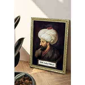 Fatih Sultan Mehmet Canlı Çerçeveli Tablo