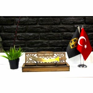 Dekoratif Ahşap Kutulu Hz. Ali Kılıcı Zülfikar (30 CM)